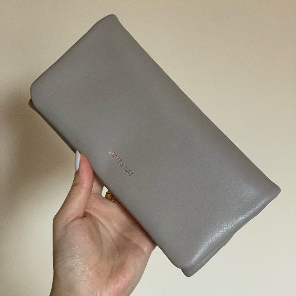 Matt & Nat grey trifold wallet
